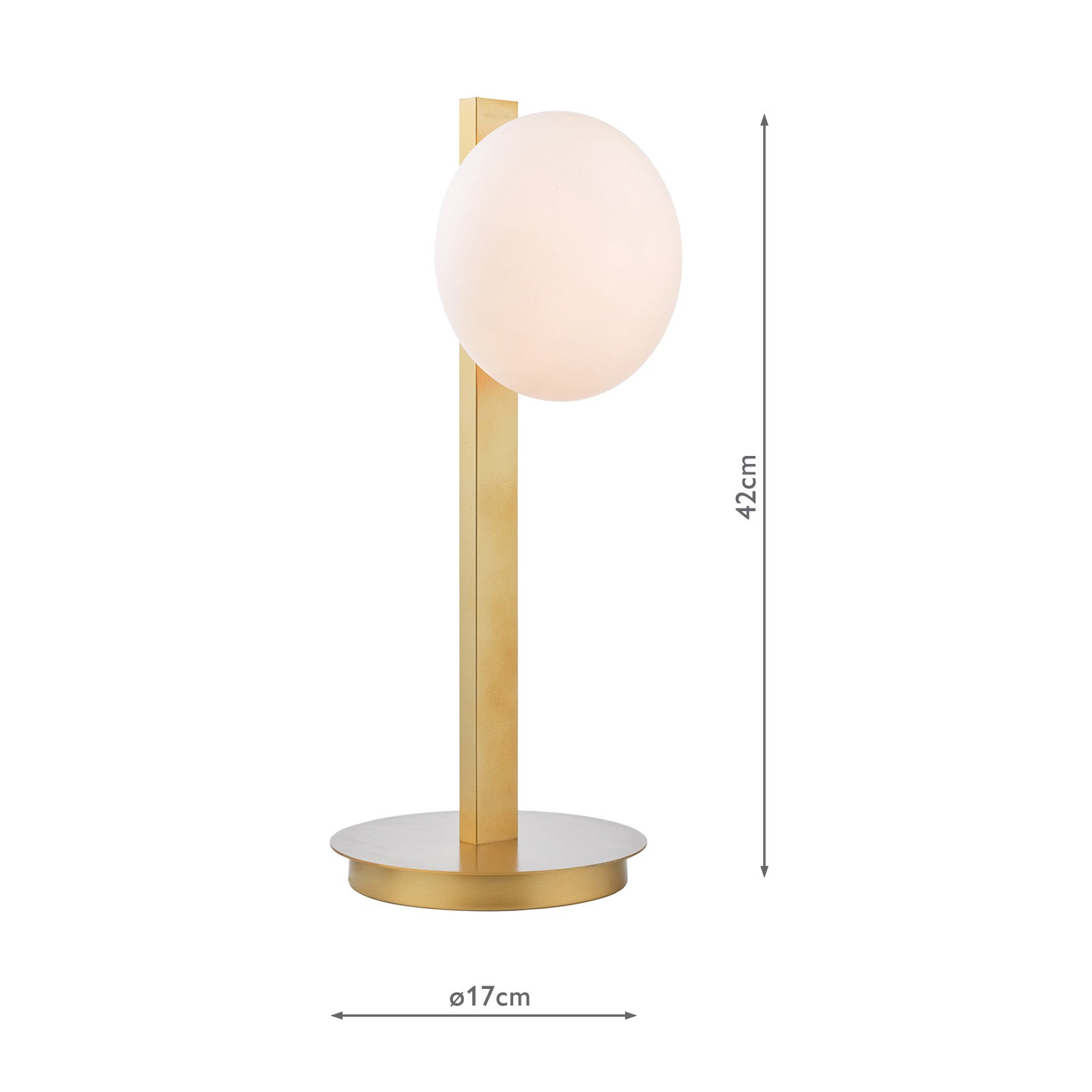 Tauri Table Lamp Matt Gold And Opal Glass G9