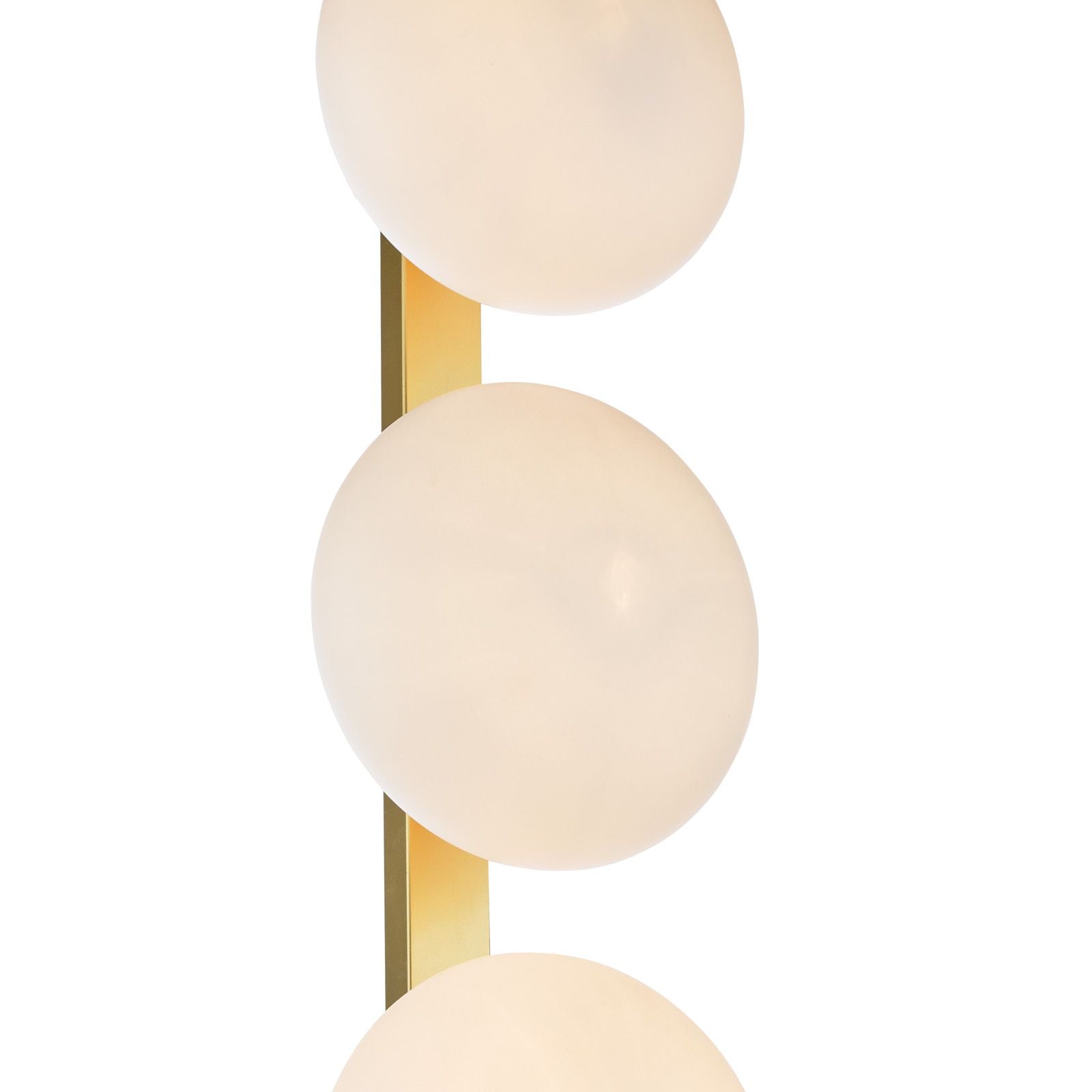Tauri 3 Light Floor Lamp Matt Gold and Opal Glass G9