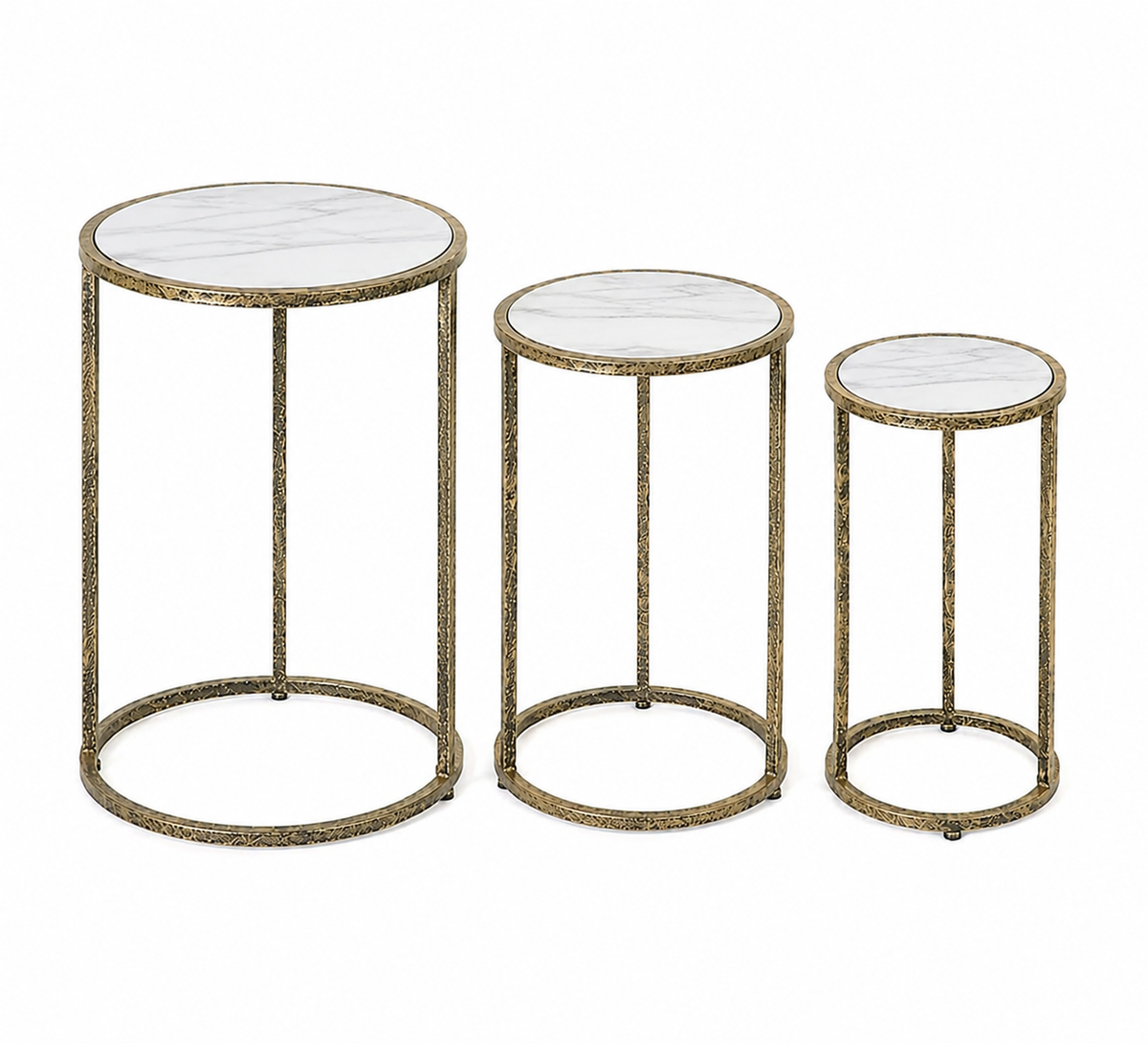 Marble Top Nest of Tables S/3