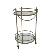 Cleo Bar Trolley - Antique Gold Finish