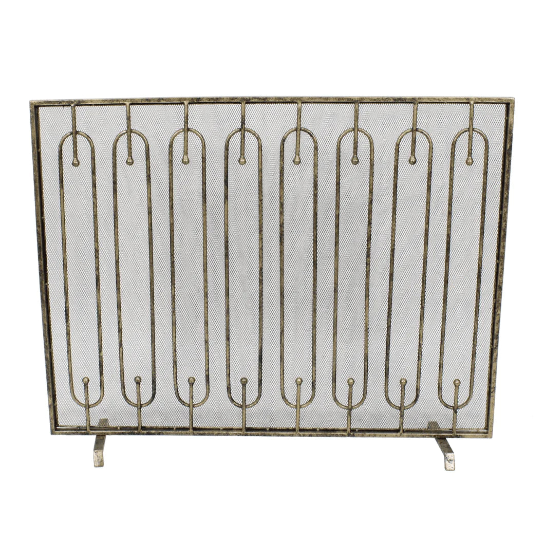 Estela Fire Screen - Antique Brass Finish