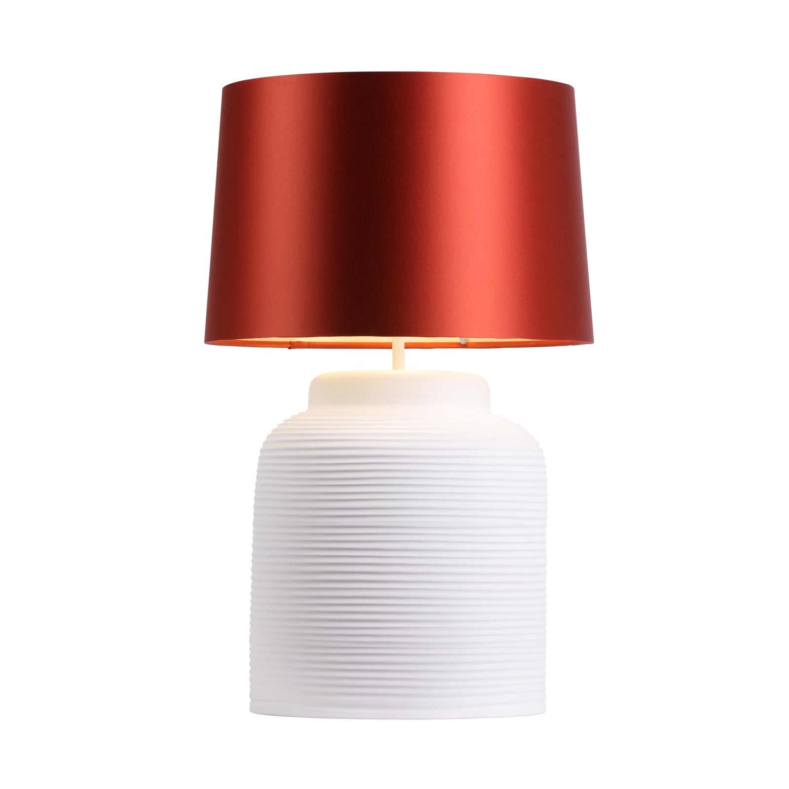 Tidal Table Lamp Rose/White Finish With Bespoke Base Only E27