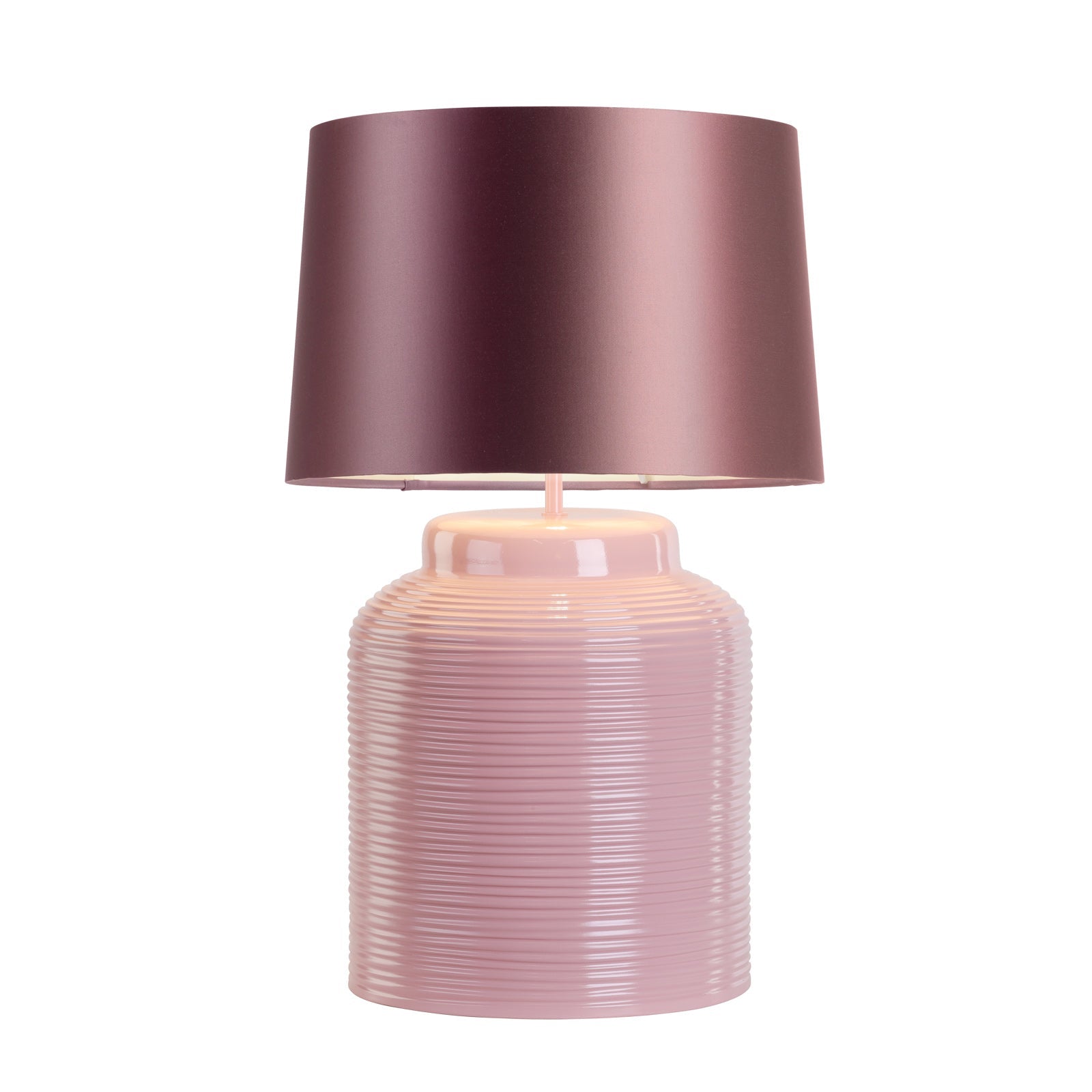 Tidal Table Lamp Rose/White Finish With Bespoke Base Only E27