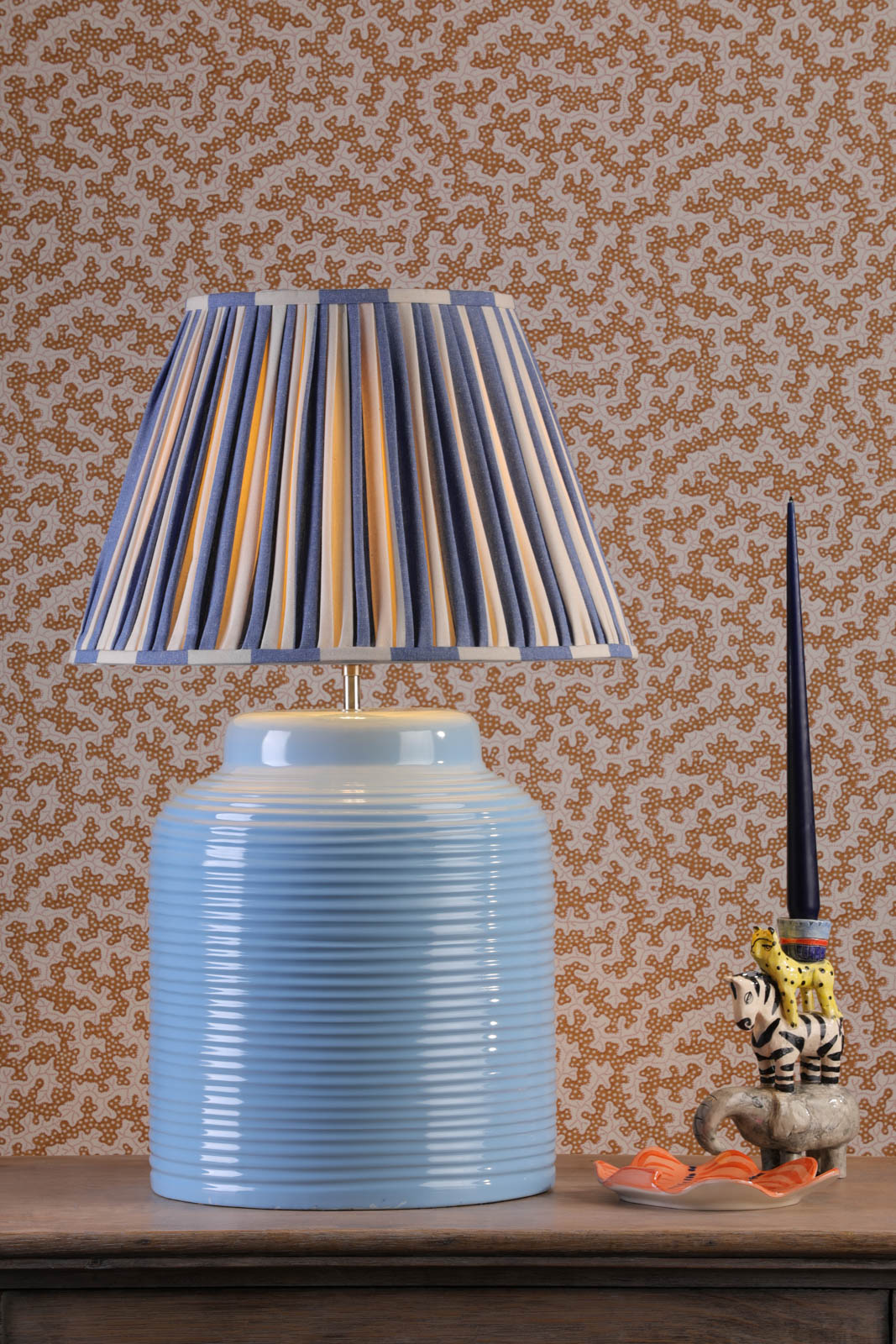 Tidal Table Lamp Rose/White Finish With Bespoke Base Only E27