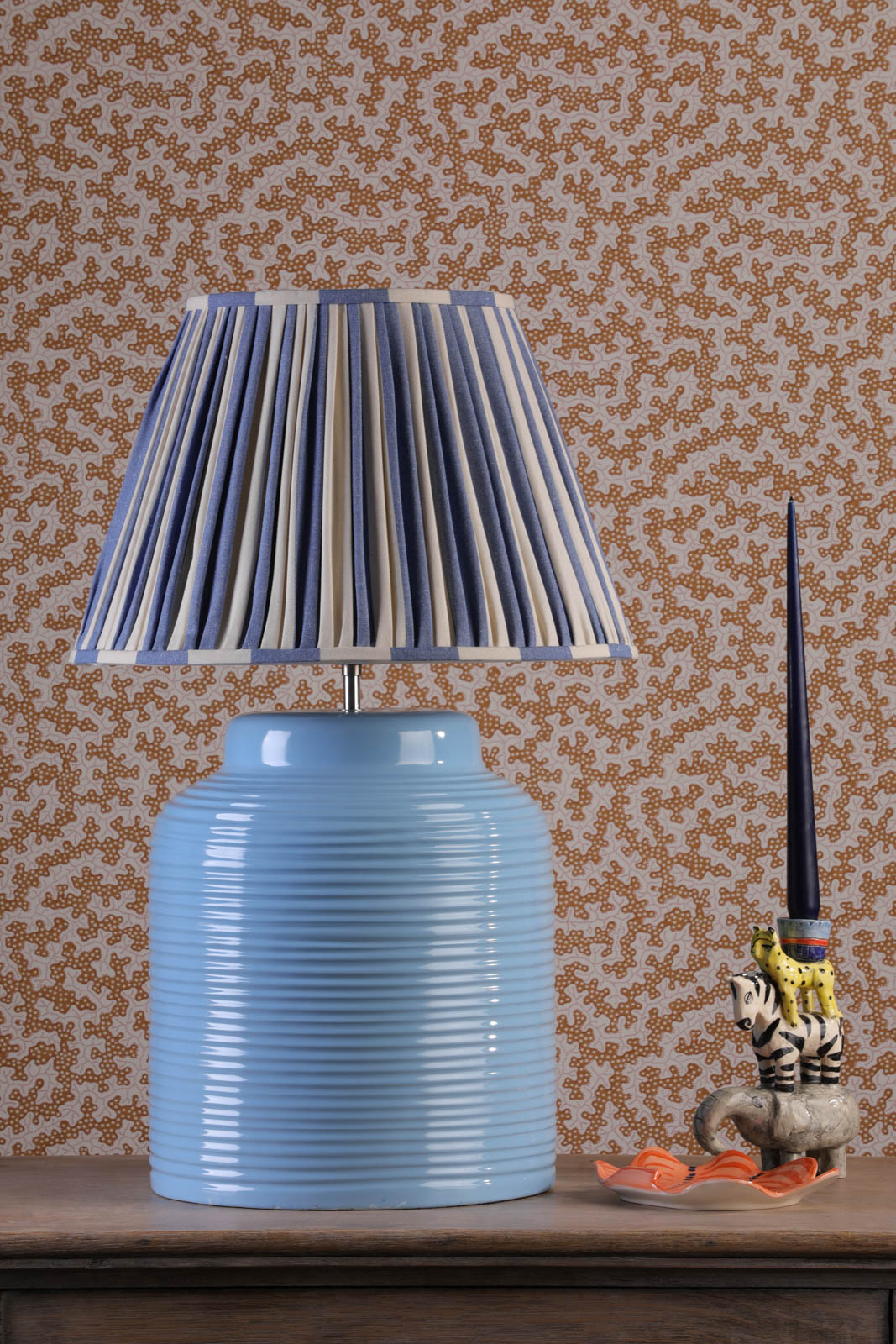 Tidal Table Lamp Rose/White Finish With Bespoke Base Only E27