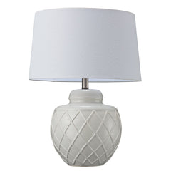 Belle Modern Home Ceramic Table Lamp - Grey