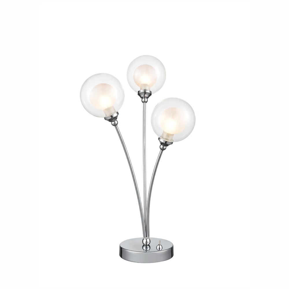 Clementine 3 light Table  Lamp - Chrome Finish