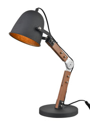 Cheadle Large Adjustable Desk Lamp With Wood