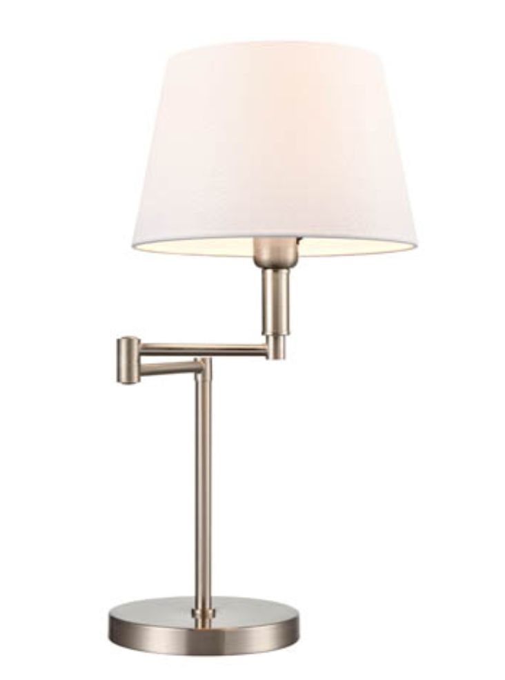Southwell Swing Arm Table Lamp With Shade- Gold& Silver Finishes