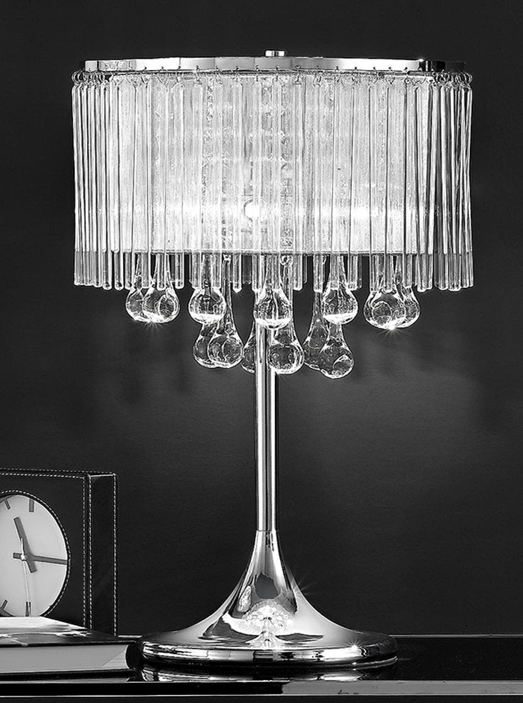 Ophelia 3Lt Table Lamp - Chrome Finish
