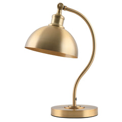 Swan Table Lamp E27 Black & Satin Brass/ Satin Brass