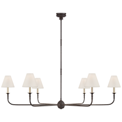 Piaf Chandelier- Aged Iron & Ebonized Oak