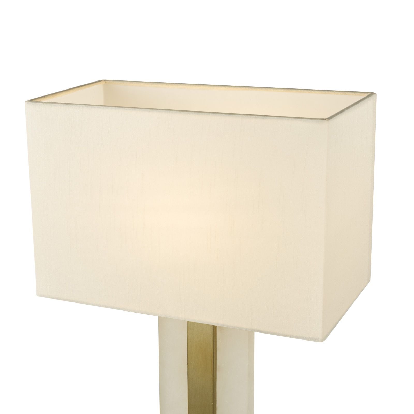Tokori Table Lamp-  Alabaster and Brushed Gold With Shade