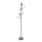 Tower 3 Light Floor Lamp Matt Black & Polished Chrome/Matt Black & Copper E27