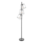 Tower 3 Light Floor Lamp Matt Black & Polished Chrome/Matt Black & Copper E27