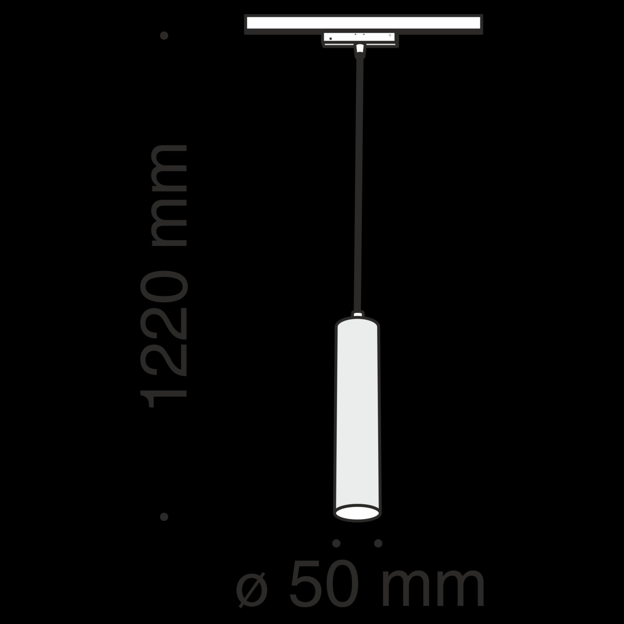 Pendant track luminaire Focus Led S35 12W 24°