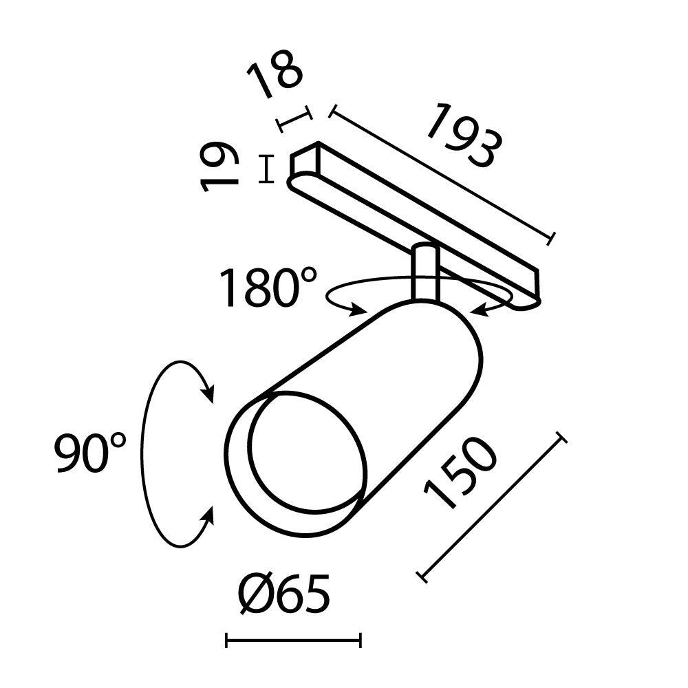 Track luminaire Focus Led Exility