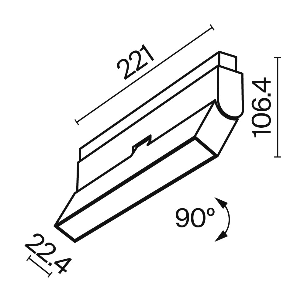 Track luminaire Basis Rot Exility 2700-6000K 12W 120° Dim Dali1