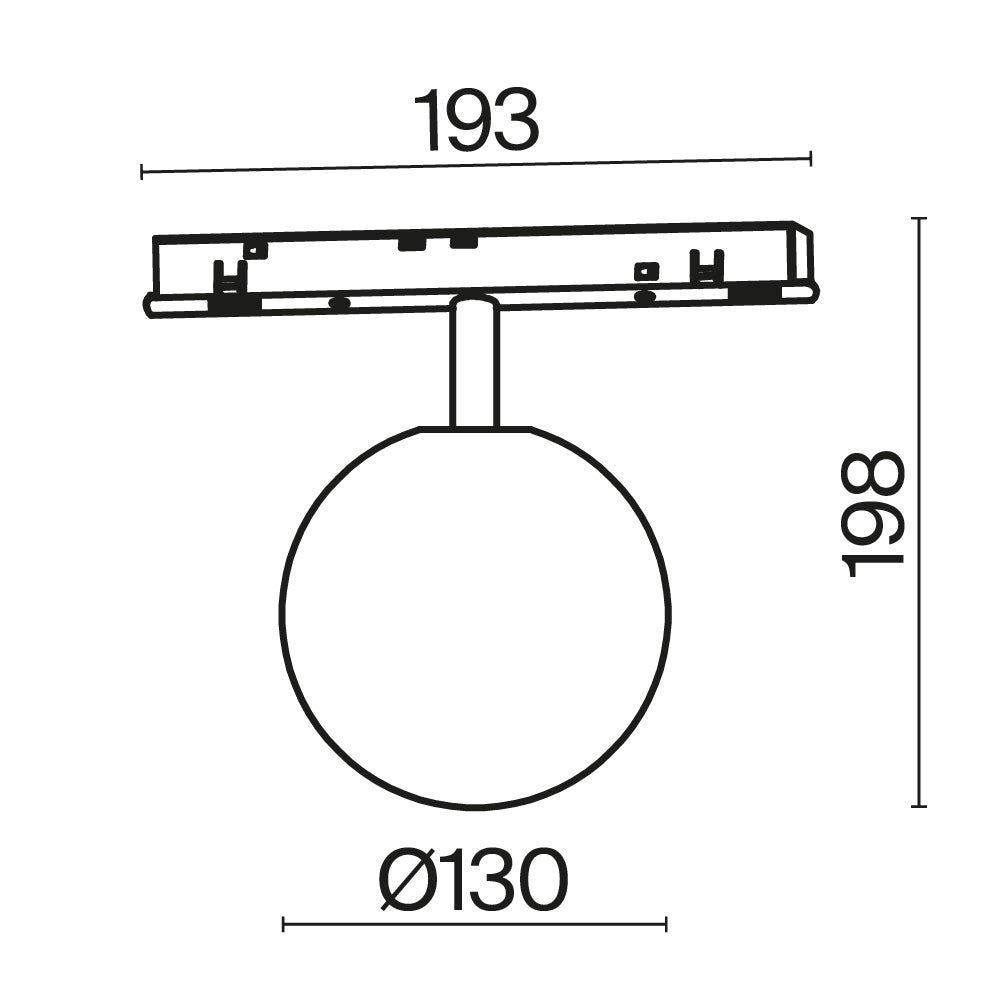 Track luminaire Luna Exility 3000-6000K 5W 360° Dim Smart