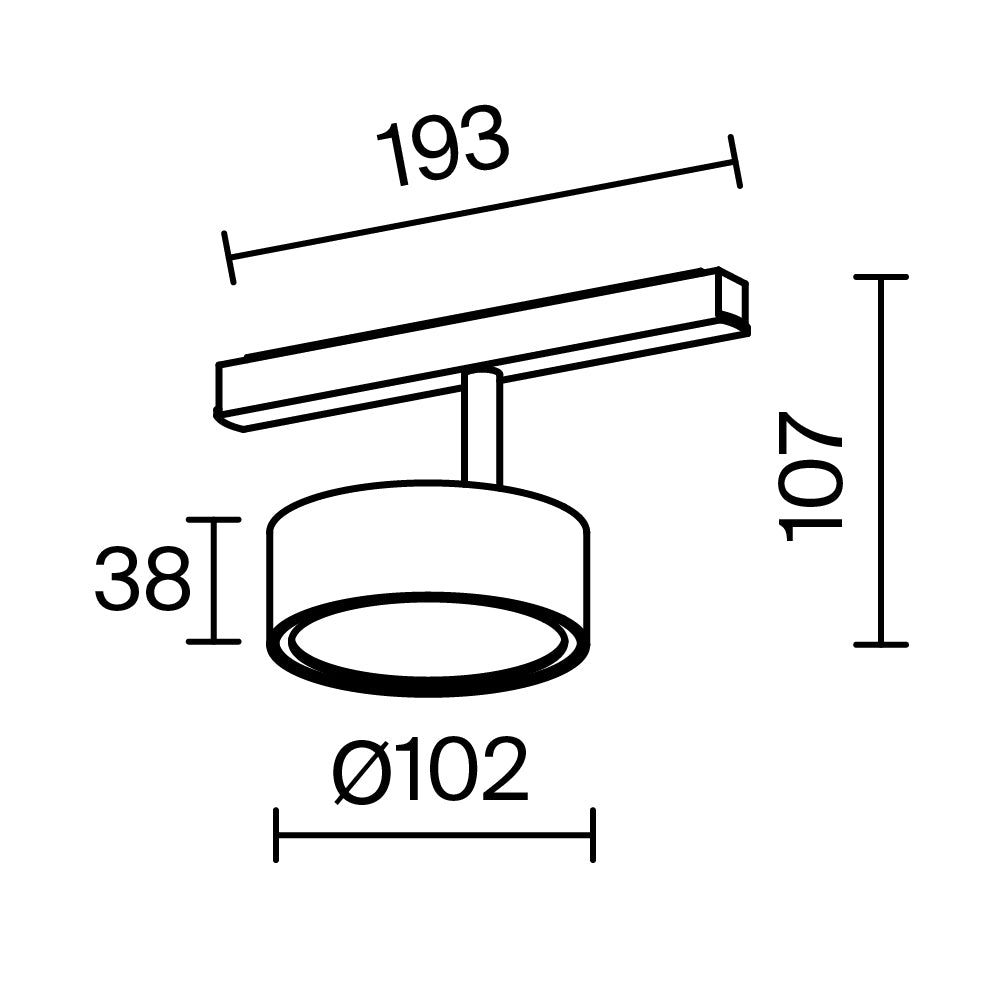 Track luminaire Rado Exility 2700-6000K 18W 120° Dim Smart