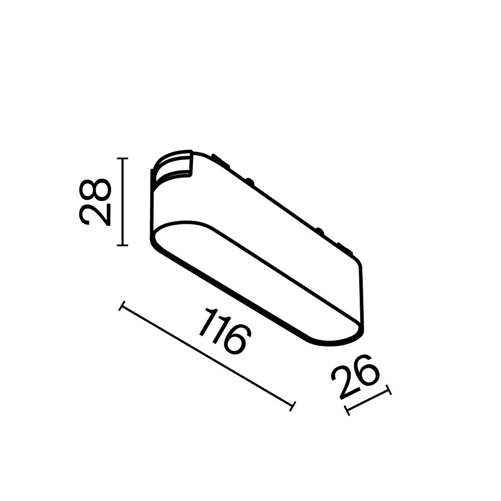 Track luminaire Basis Radity 120°