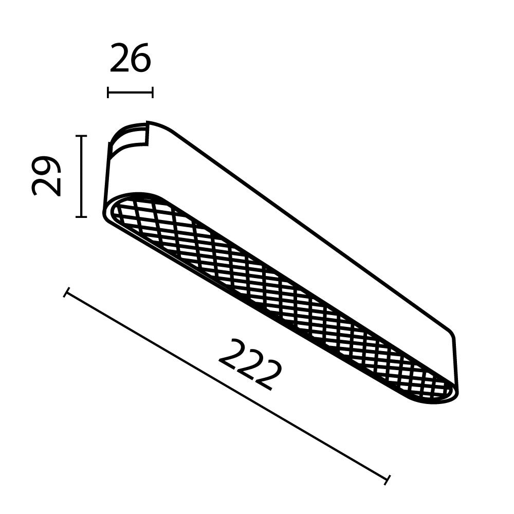 Track luminaire Basis Grid Radity 60°
