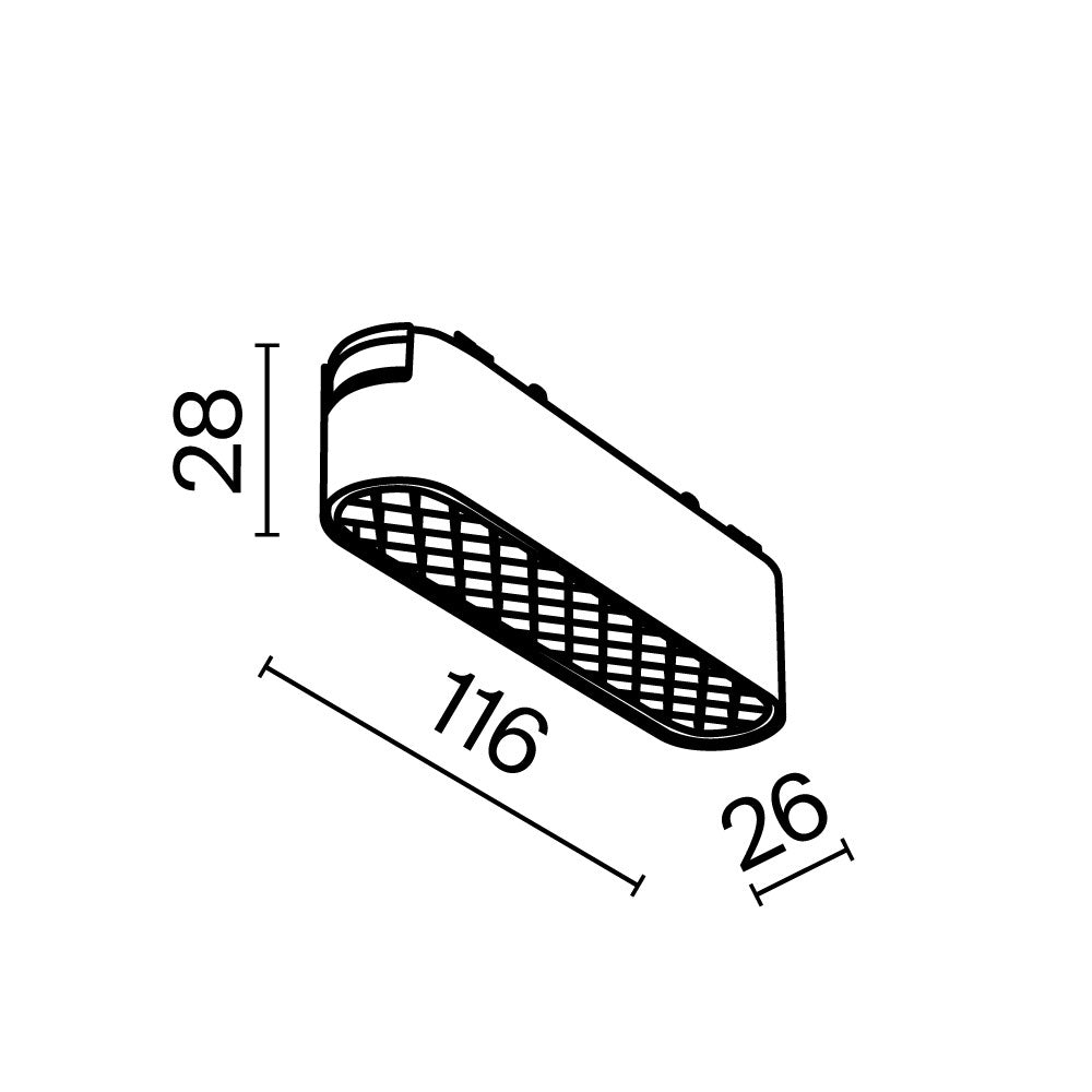 Track luminaire Basis Grid Radity 60°