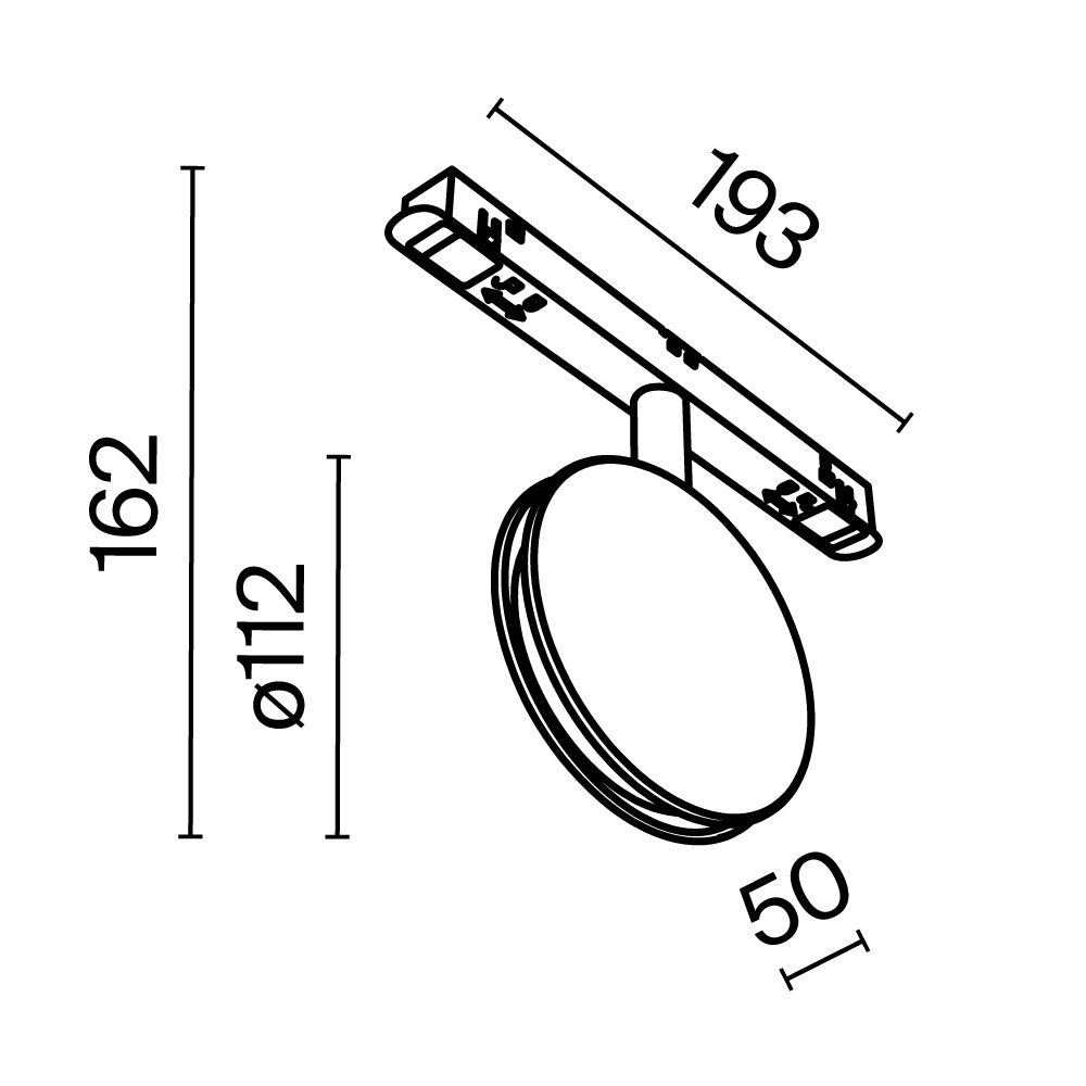 Track luminaire Outline Exility 3000K 6W 180°