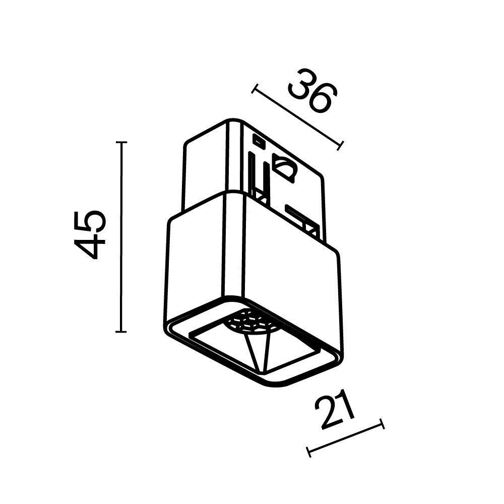 Track luminaire Points S Exility 2W 24°