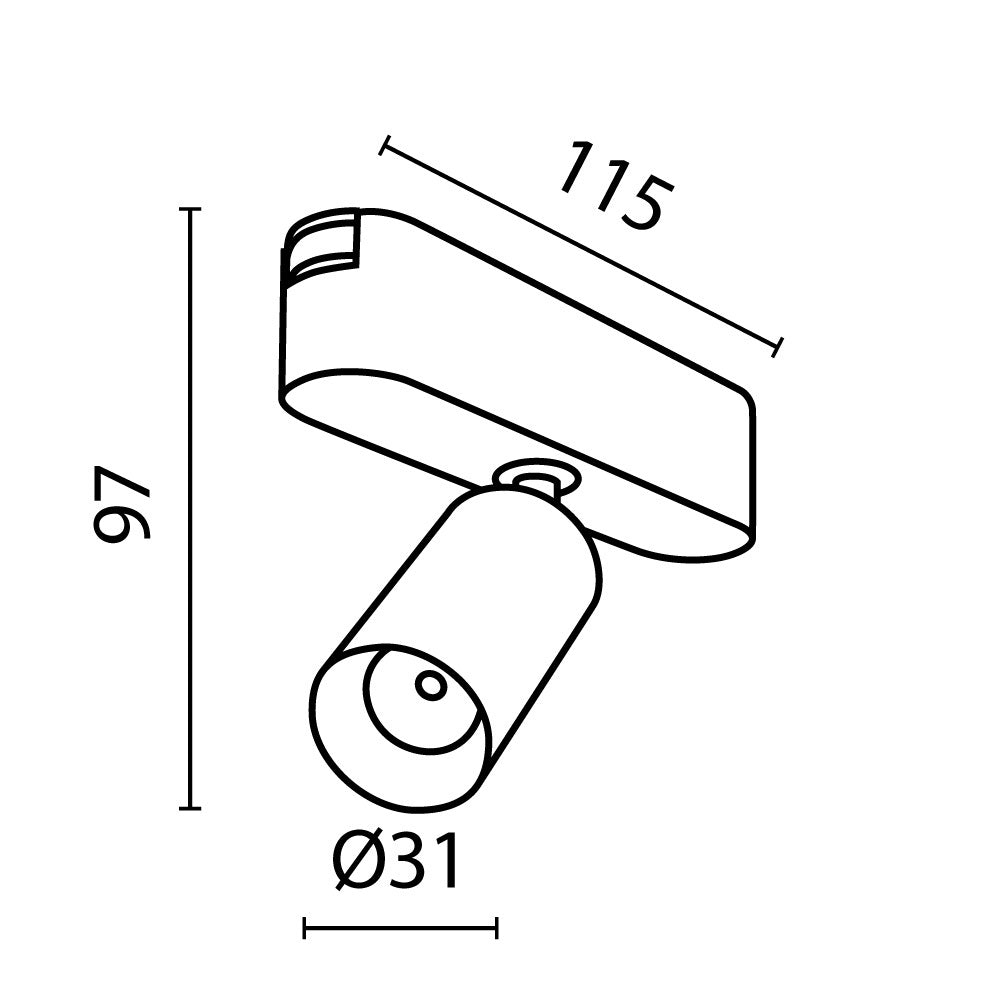 Track luminaire Focus Led Radity 36°