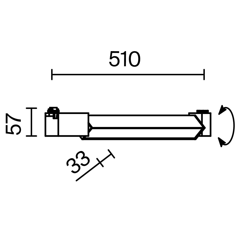Basis Unity Rot Track Lighting -Integrated LED
