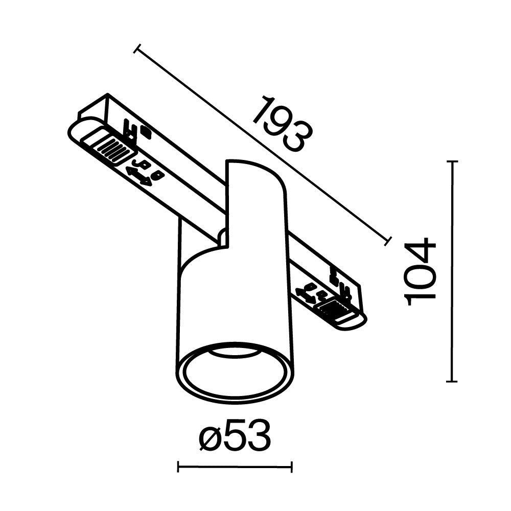 Track luminaire Alfa Exility 3000K 7W 50°