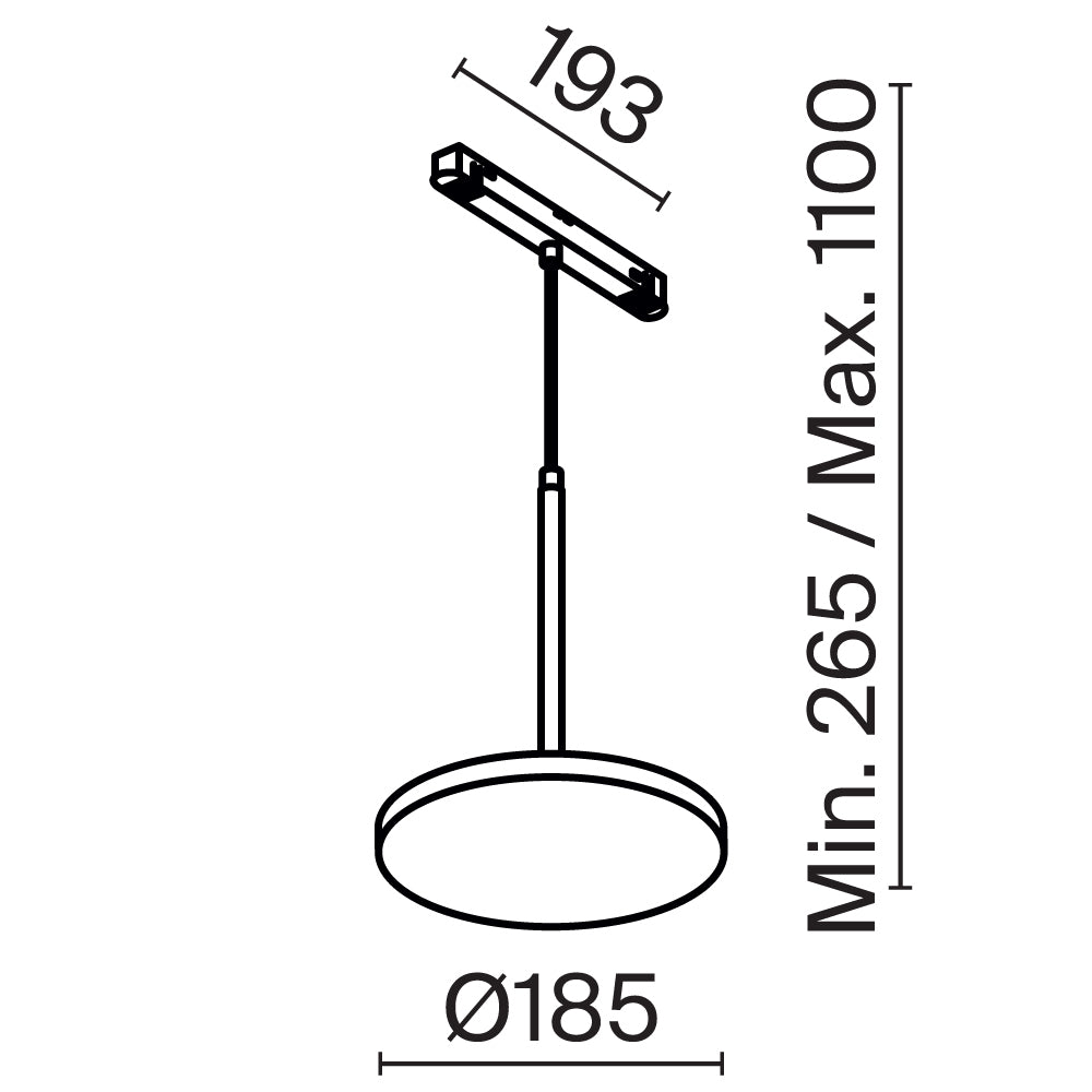 Track luminaire Plato Exility 3000K 15W 120°