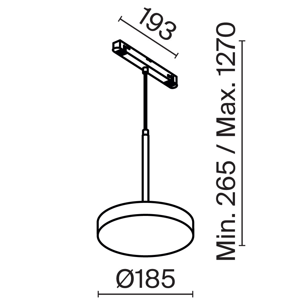 Track luminaire Plato Exility 2700-6000K 15W 120° Dim Smart