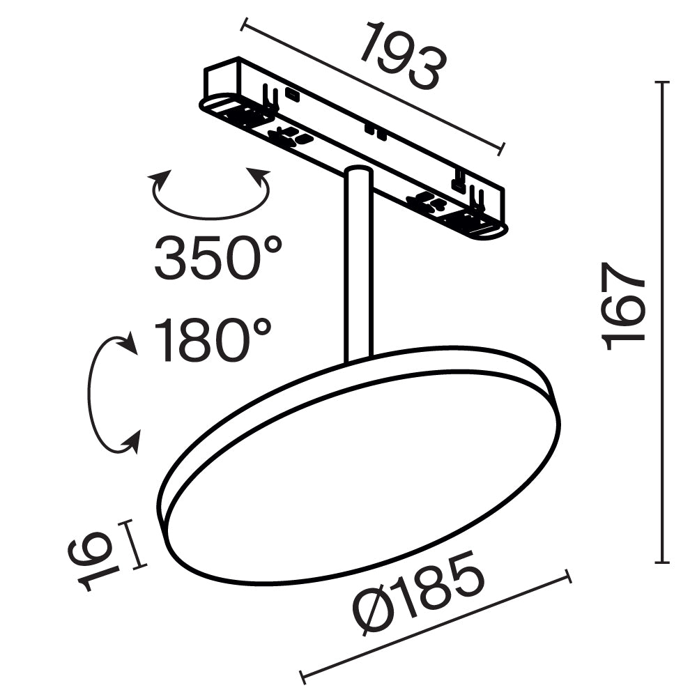Track luminaire Plato Exility 2700-6000K 15W 120° Dim Smart