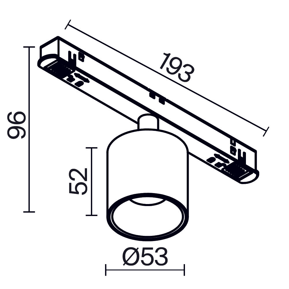 Track luminaire Alfa S Exility 2700-6000K 7W 50° Dim Smart