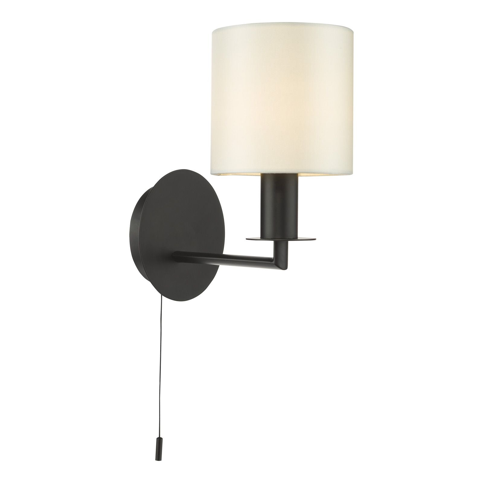 Tyler Wall Light- Matt Black With Shade