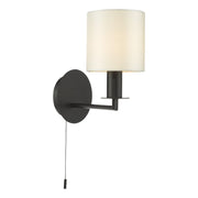 Tyler Wall Light- Matt Black With Shade