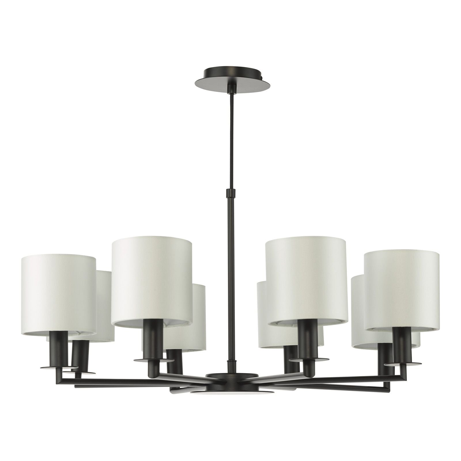 Tyler 5/8Lt Pendant with Shades- Satin Nickel/ Antique Brass/Black Finishes