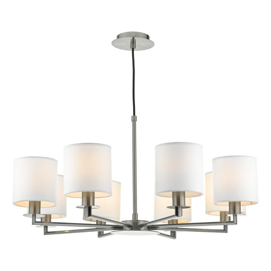 Tyler 5/8Lt Pendant with Shades- Satin Nickel/ Antique Brass