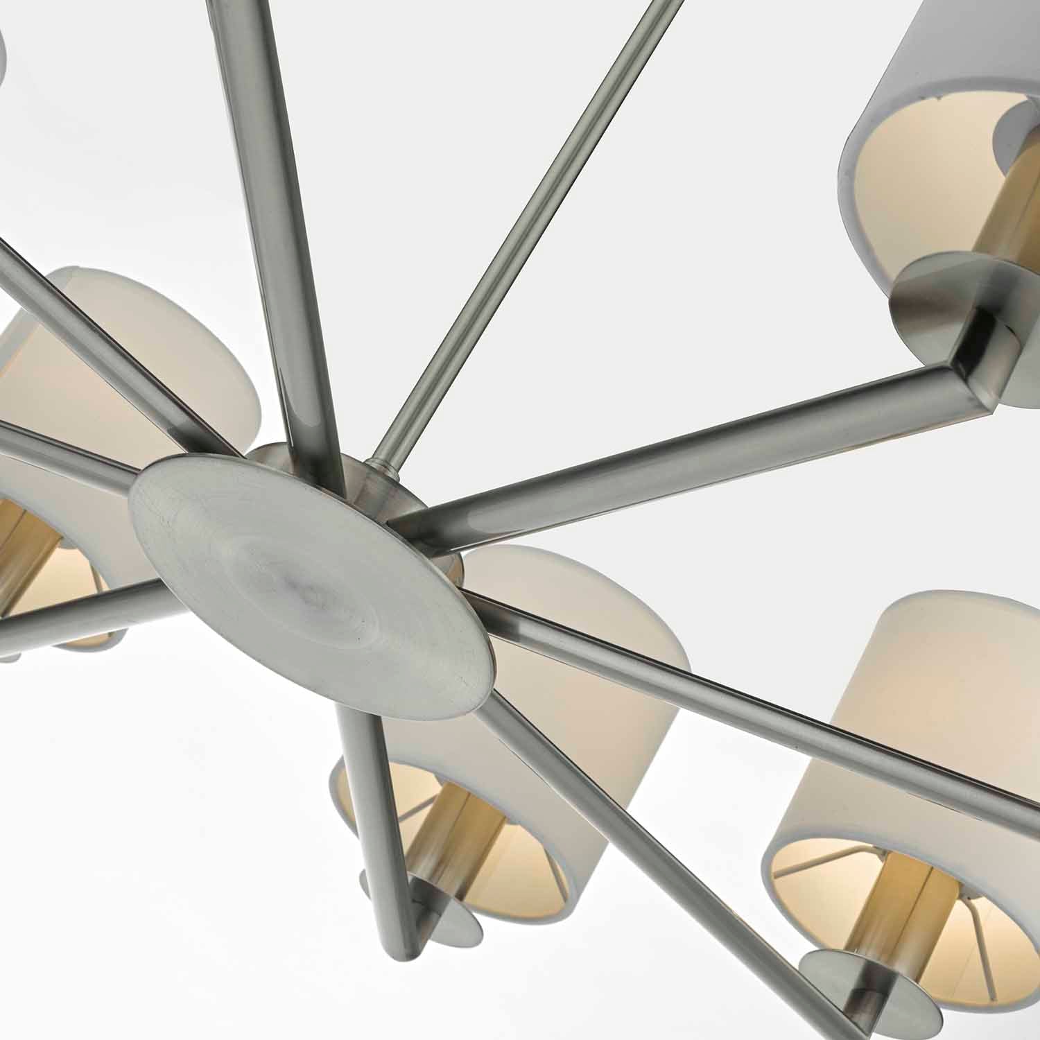 Tyler 5/8Lt Light Fitting - Satin Nickel/Bronze (Excludes Shades)