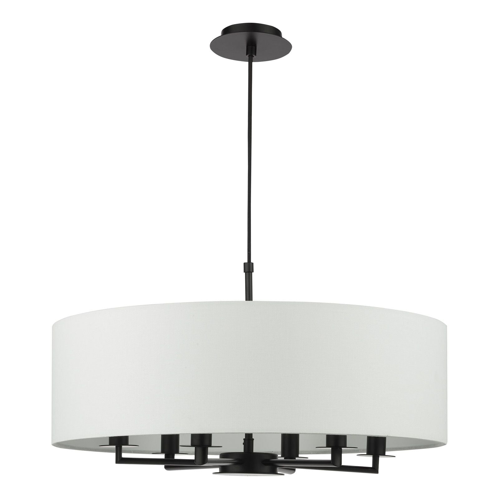 Tyler 6 Light Shadelier- Matt Black/ Antique Bronze Finishes