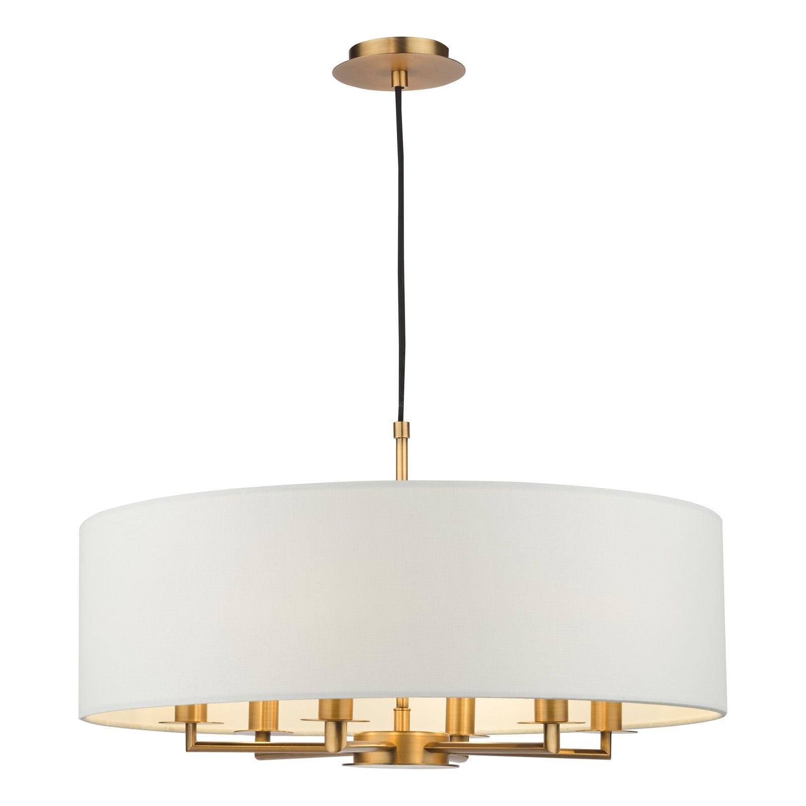 Tyler 6 Light Shadelier- Matt Black/ Antique Bronze Finishes
