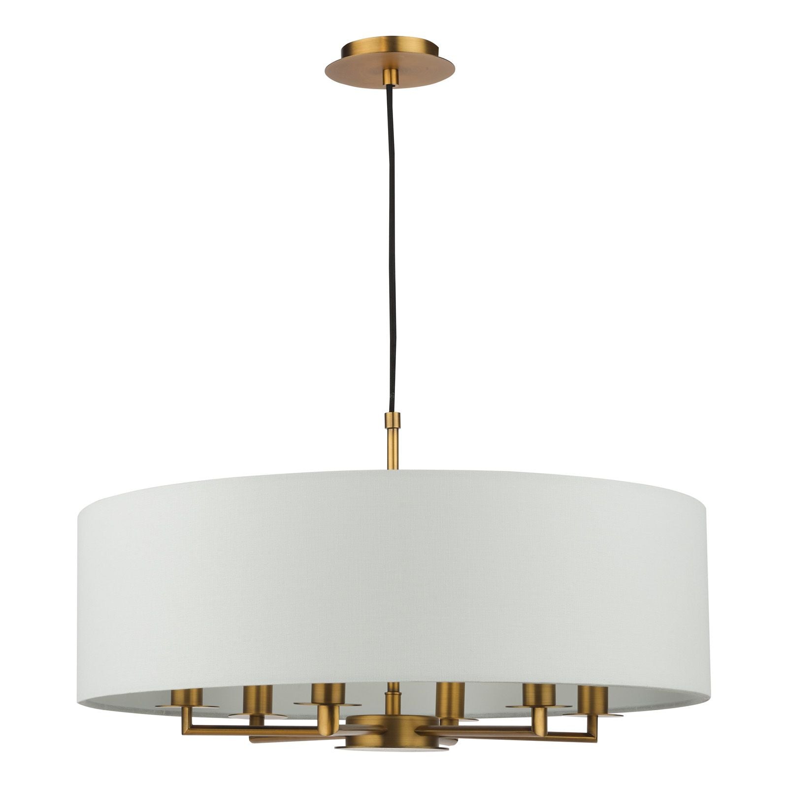 Tyler 6 Light Shadelier- Matt Black/ Antique Bronze Finishes
