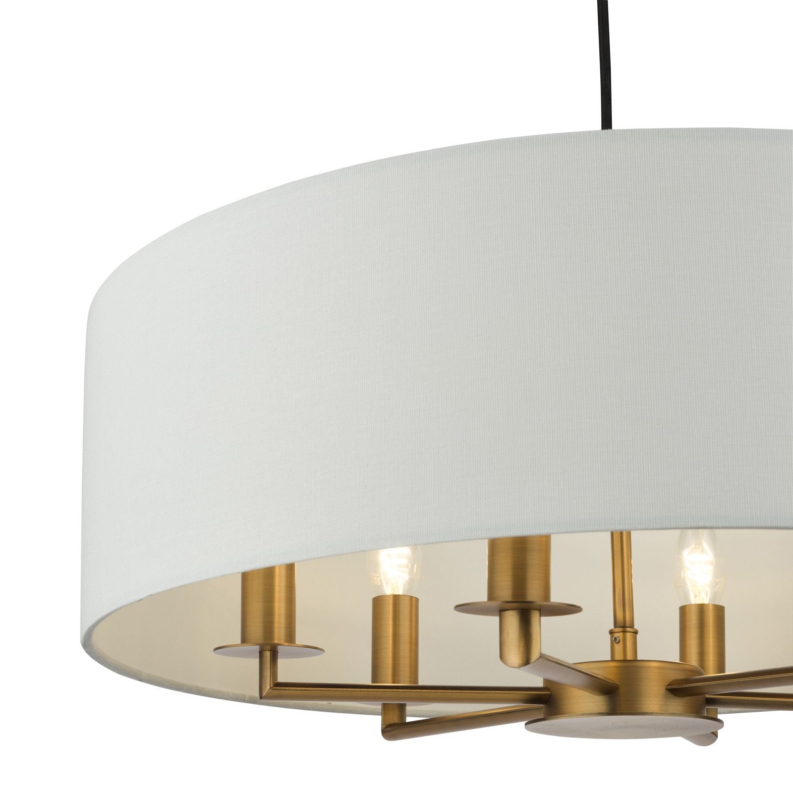 Tyler 6 Light Shadelier- Matt Black/ Antique Bronze Finishes