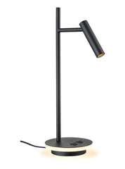 Northwich LED Desk Lamp With Illuminated Base- Black& Silver Finishes