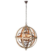 Verne Metal Globe with Crystals Chandelier