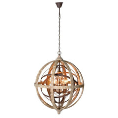 Verne Metal Globe with Crystals Chandelier