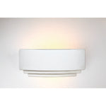 Ceramic Tiered Bowl E27 Uplighter - White