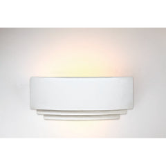 Ceramic Tiered Bowl E27 Uplighter - White